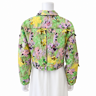 PHILLIP LIM | Floral Embellished Cropped Jacket