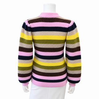 GANNI | Striped Alpaca & Merino Wool Blend Sweater