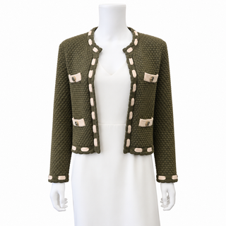 L'AGENCE | Astor Contrast Trim Cardigan