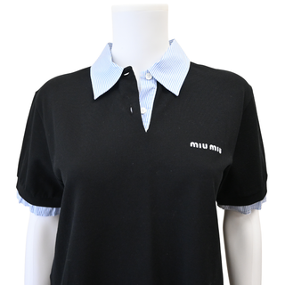 MIU MIU | Layered Cotton Piqué Polo Shirt