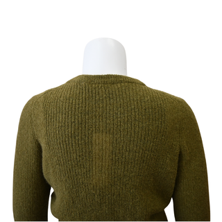 VERONICA BEARD | Gilmour Moss Green Mohair Blend Cardigan