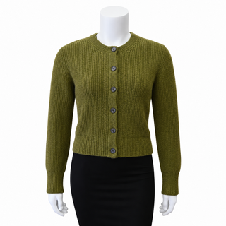 VERONICA BEARD | Gilmour Moss Green Mohair Blend Cardigan