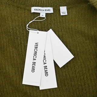 VERONICA BEARD | Gilmour Moss Green Mohair Blend Cardigan