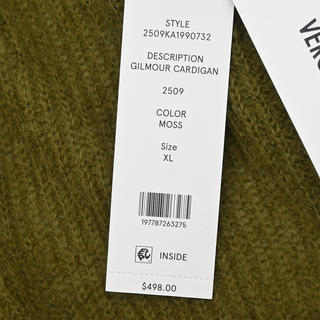 VERONICA BEARD | Gilmour Moss Green Mohair Blend Cardigan