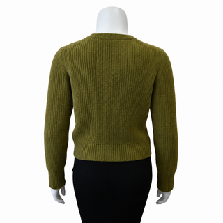 VERONICA BEARD | Gilmour Moss Green Mohair Blend Cardigan