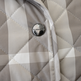 BURBERRY | Gray Check Diamond Quilted Jacket