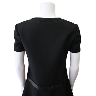 CELINE | Black Diagonal Wool Chelsea Mini Dress