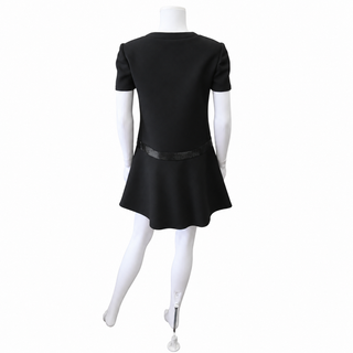 CELINE | Black Diagonal Wool Chelsea Mini Dress