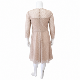 AKRIS | Metallic Infinite-Embroidered Knee-Length Dress