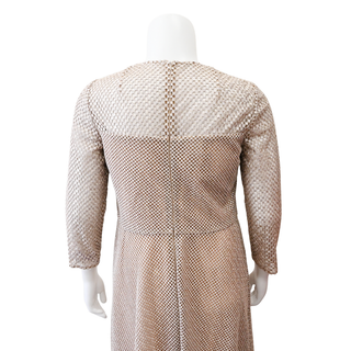 AKRIS | Metallic Infinite-Embroidered Knee-Length Dress