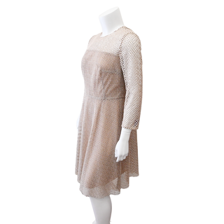 AKRIS | Metallic Infinite-Embroidered Knee-Length Dress