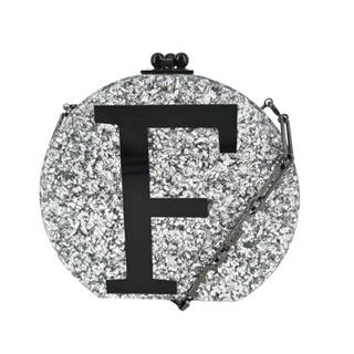 'F' Convertible Silver Acrylic Bag