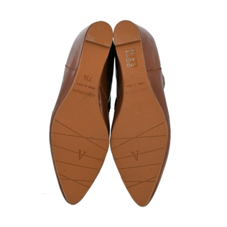 AQUATALIA | Brown Palmer Leather Wedge Booties