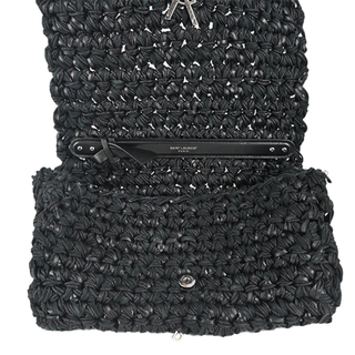 Black Woven Monogram Kate Bag