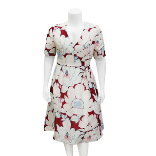 Floral Print Silk Dress