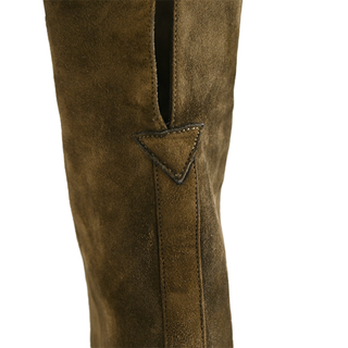Olive Brown Suede Over-The-Knee Boots