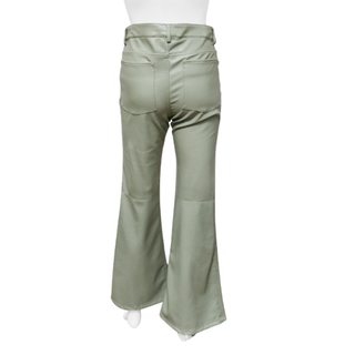 Faux Leather Flared Pants