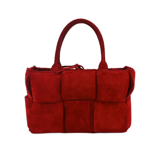 Arco Suede Shearling Tote Bag