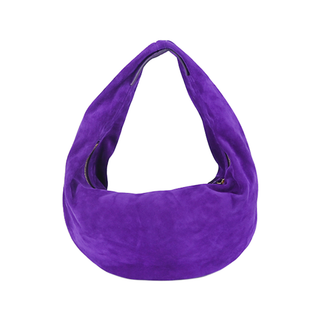 Olivia Purple Suede Shoulder Bag