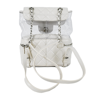 CHANEL Aquarium Crumpled Quilted Leather & PVC Backpack