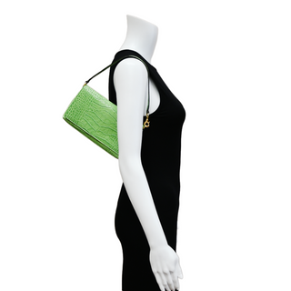 KATE SPADE | Green Croc-Embossed Handle Bag