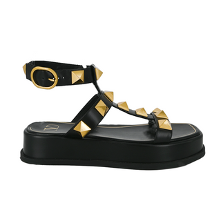 VALENTINO | Roman Stud Ankle-Strap Platform Sandals