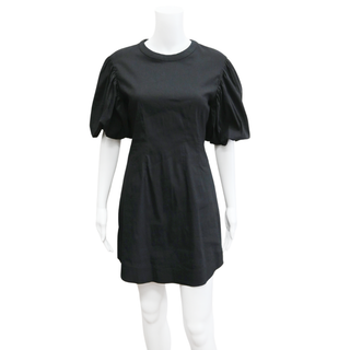 ALC | Black Puff-Sleeve Mini Dress