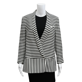 VERONICA BEARD | Black & White Striped Blazer