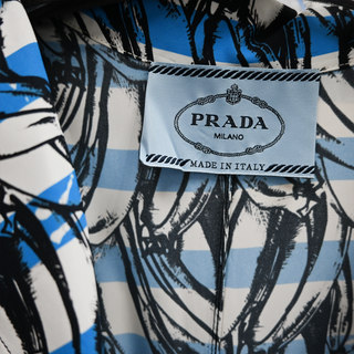 PRADA | Banana Striped Midi Dress