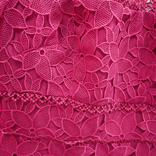 MONIQUE LHUILLIER | Floral Lace Mini Dress