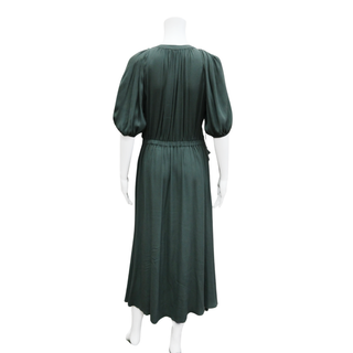 ULLA JOHNSON | Leah Green Slate Layered Dress