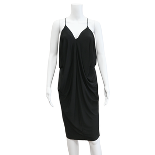 MISA | Black Draped Mini Dress